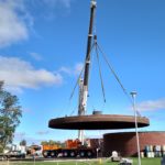 Removing digester cover at the Viallage of Avon NY November